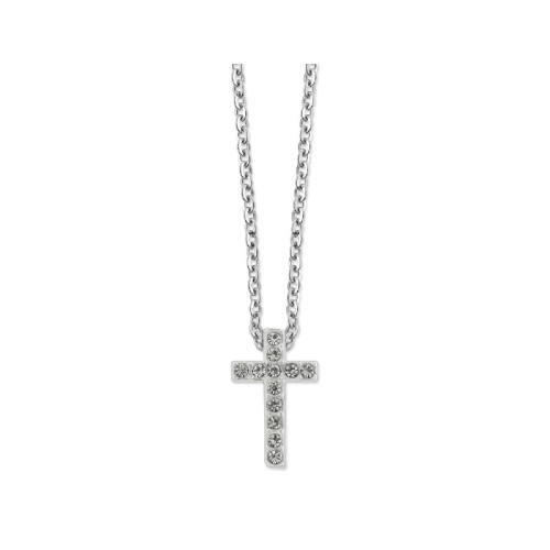 Cadena acero y cruz circonitas alloy - LM16CD
