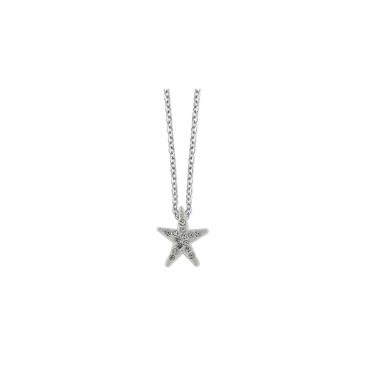 Cadena acero y estrella circonitas alloy - LM13CD