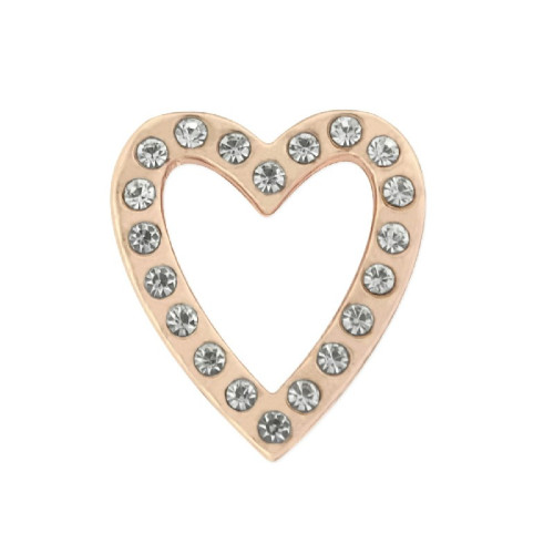 Charm corazón alloy y circonitas  - LM33-R
