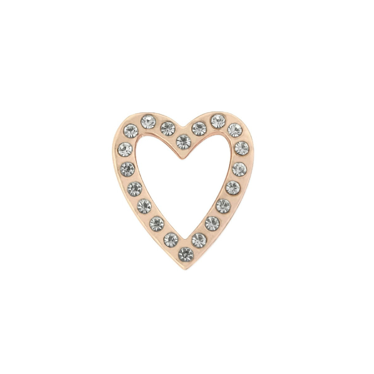 Charm corazón alloy y circonitas  - LM33-R