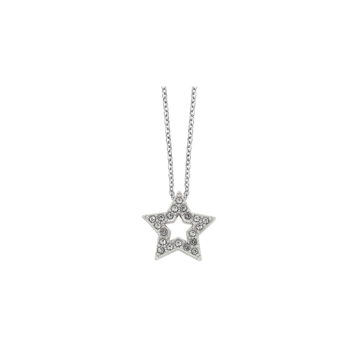 Cadena acero y estrella alloy circonitas - LM29CD