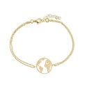 Pulsera plata mapa mundo 15mm - LAD7101BR-D