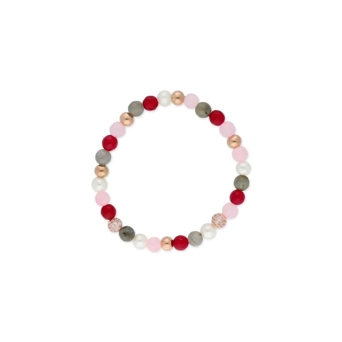 Pulsera acero y piedras naturales - SHA013