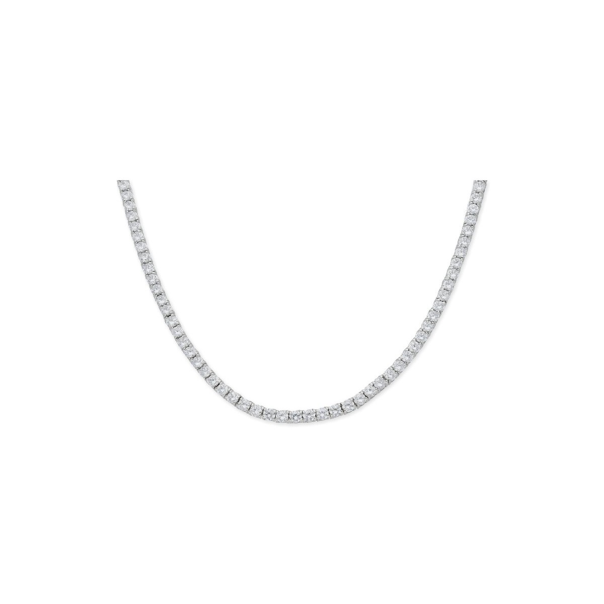 Collar plata y piedras - LAD1070CL