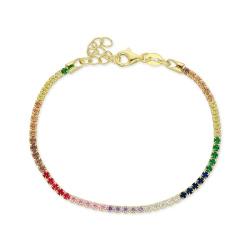 Pulsera plata y circonitas 2mm - LAD1074BR-DM