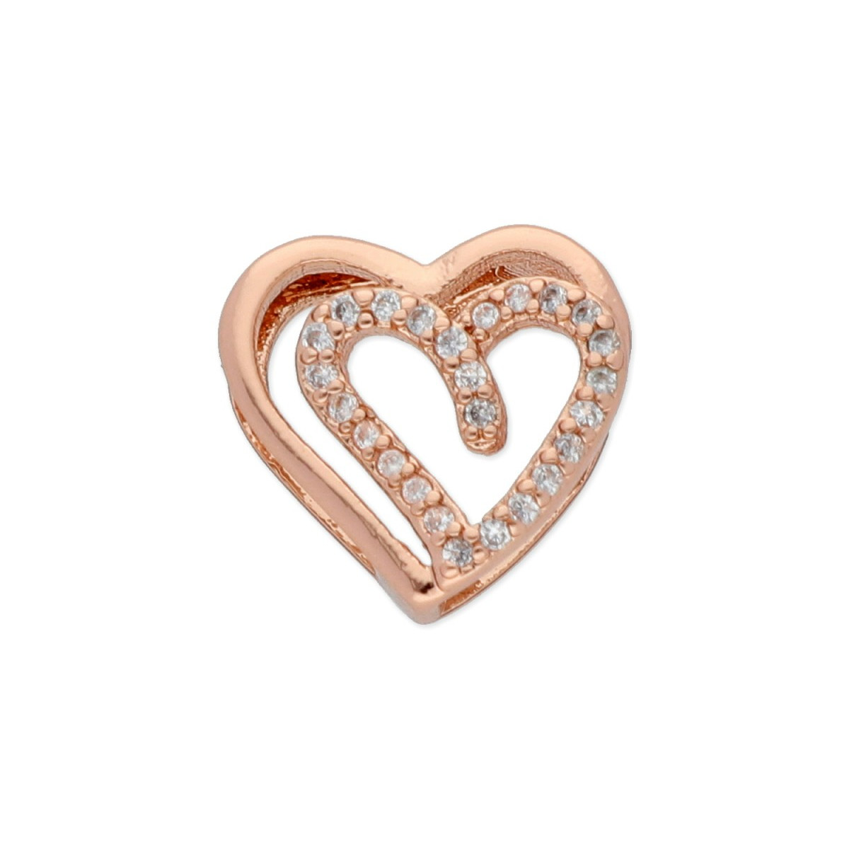 Charm alloy corazón y circonitas - LM57-R