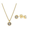 Conjunto plata y cristales Liska - LSW3166C-D