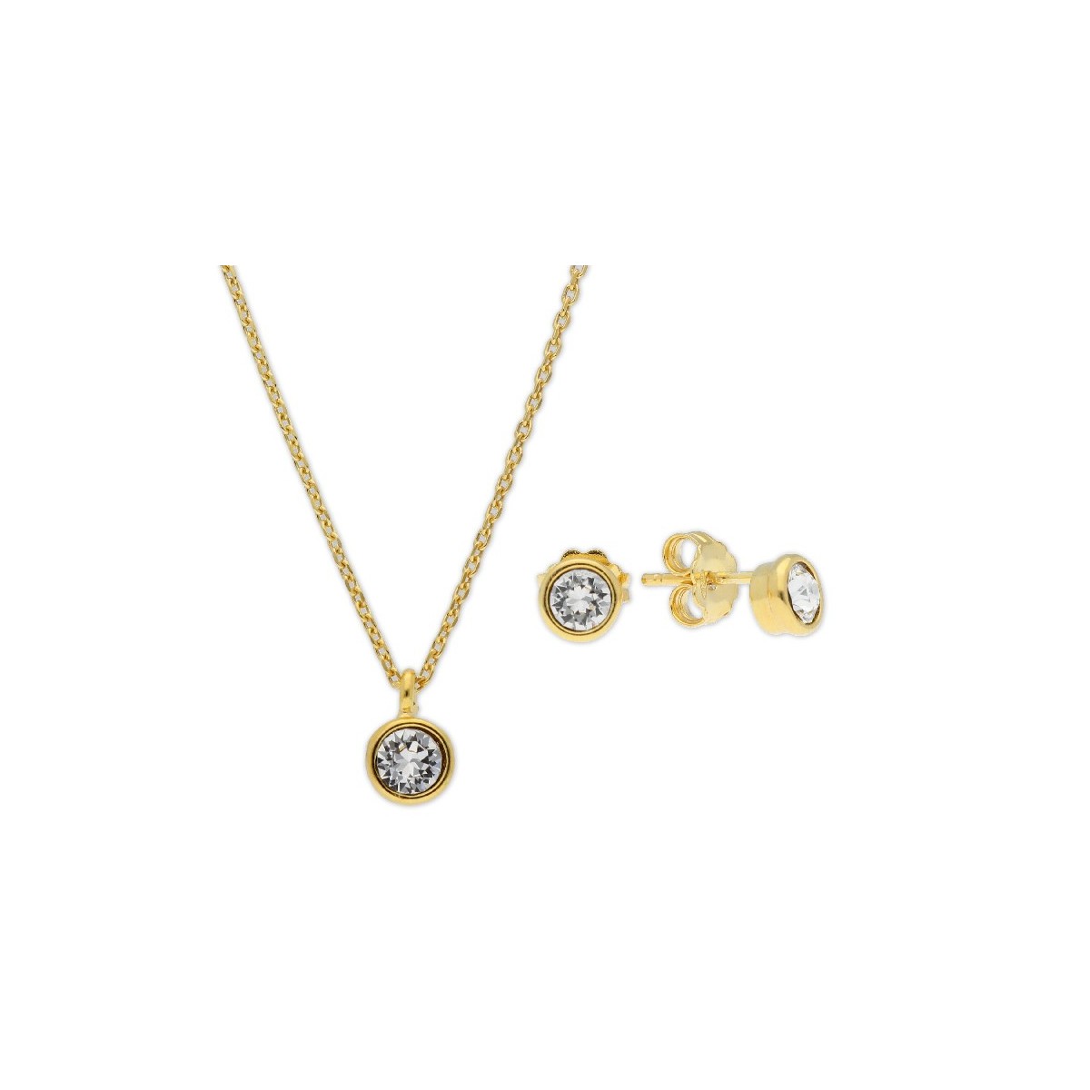 Conjunto plata y cristales Liska - LSW3166C-D