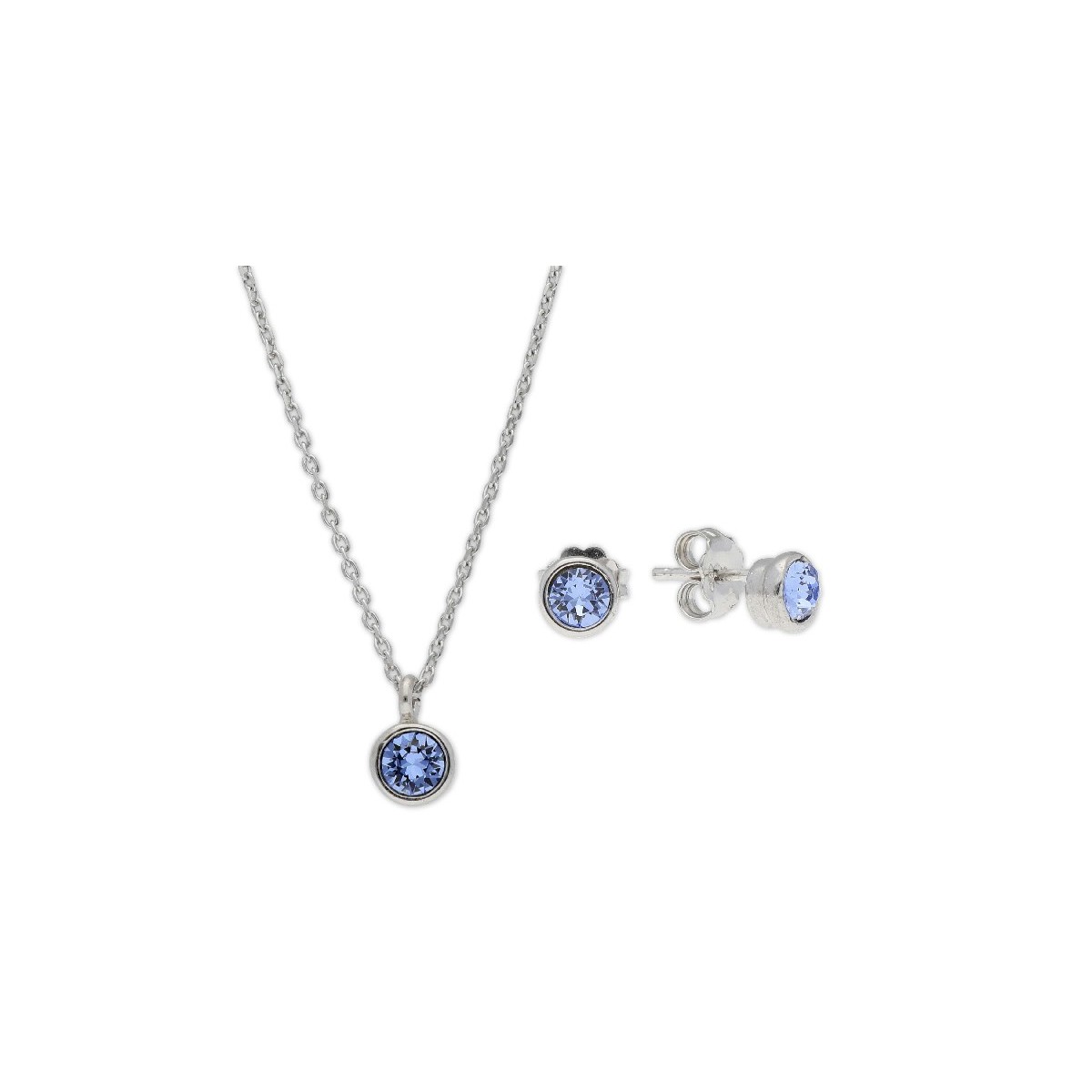 Conjunto plata y cristales Liska - LSW3166C-A
