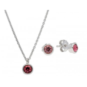 Conjunto plata y cristales Liska - LSW3166C-L