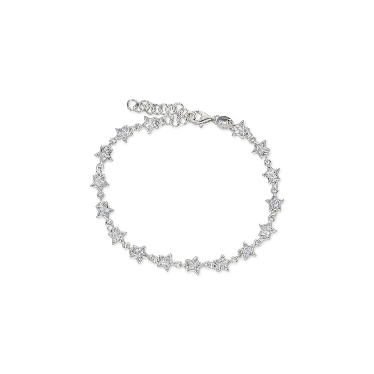 Pulsera estrellas plata y circonitas - LAD1111BR