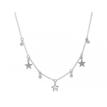 Collar estrellas plata y Swarovski® - LSW0104CL