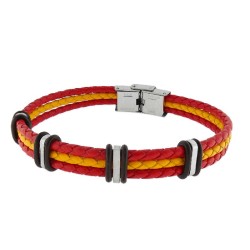 Pulsera españa piel y acero  - 845BR919