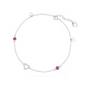 Tobillera plata y cristales Liska - LSW0120TB