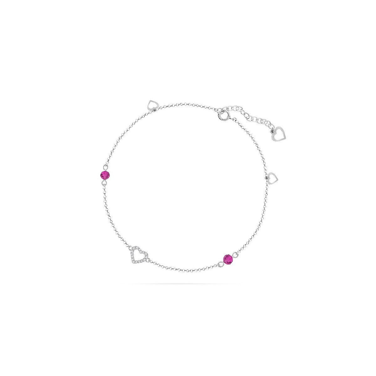 Tobillera plata y cristales Liska - LSW0120TB
