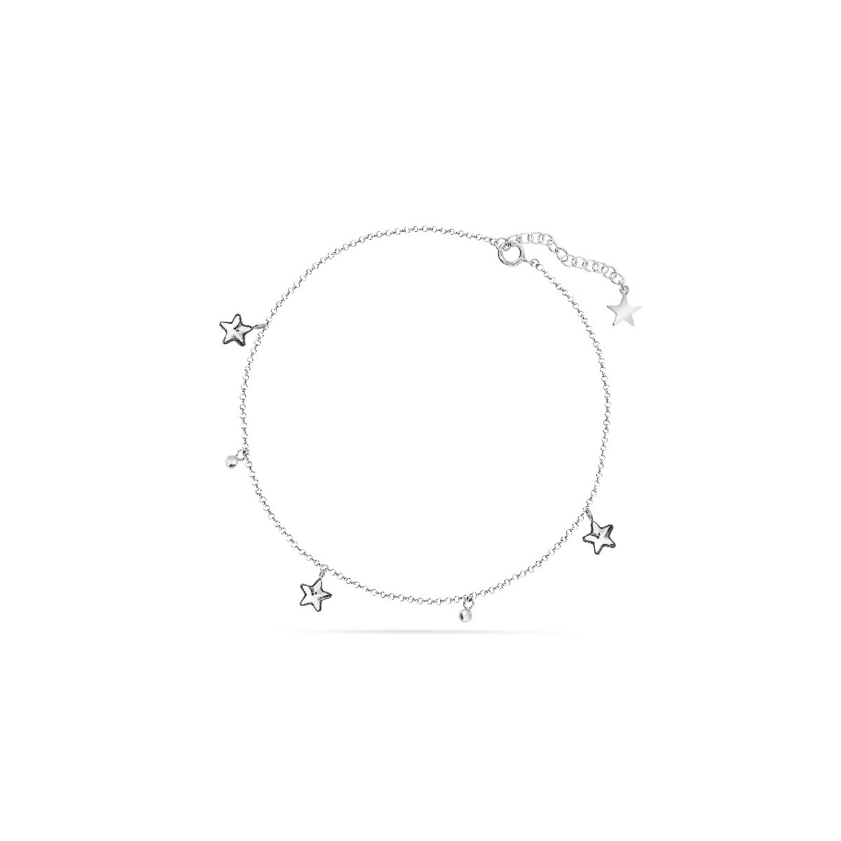 Tobillera plata y cristales Liska - LSW0124TB
