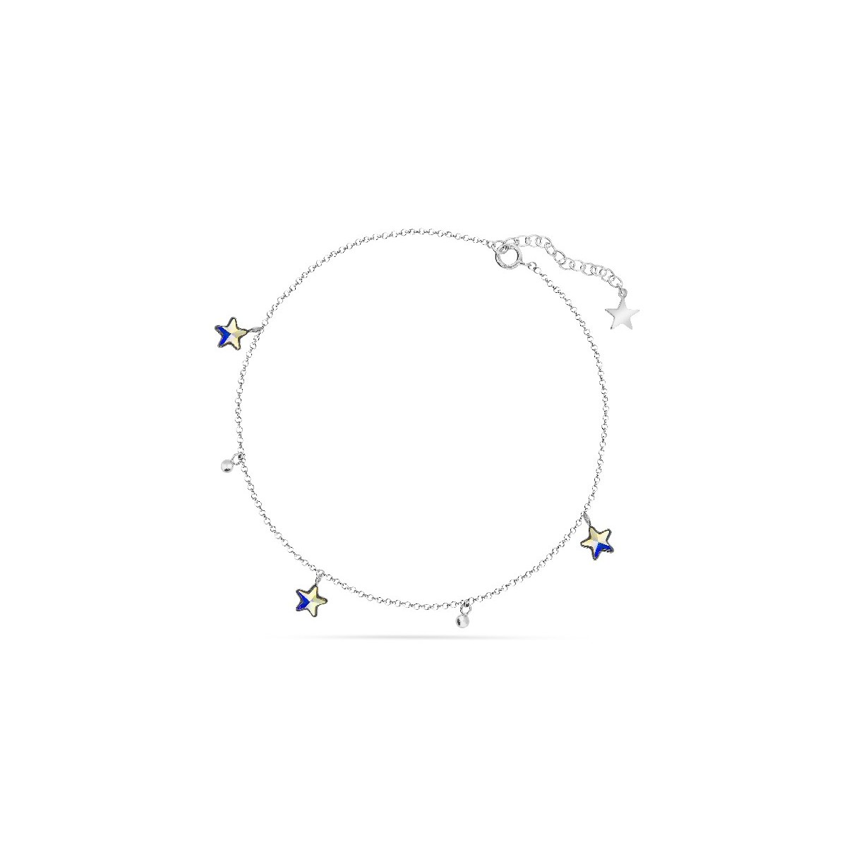 Tobillera plata y cristales Liska - LSW0123TB