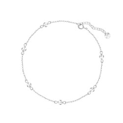 Tobillera plata y cristales Swarovski® - LSW0128TB