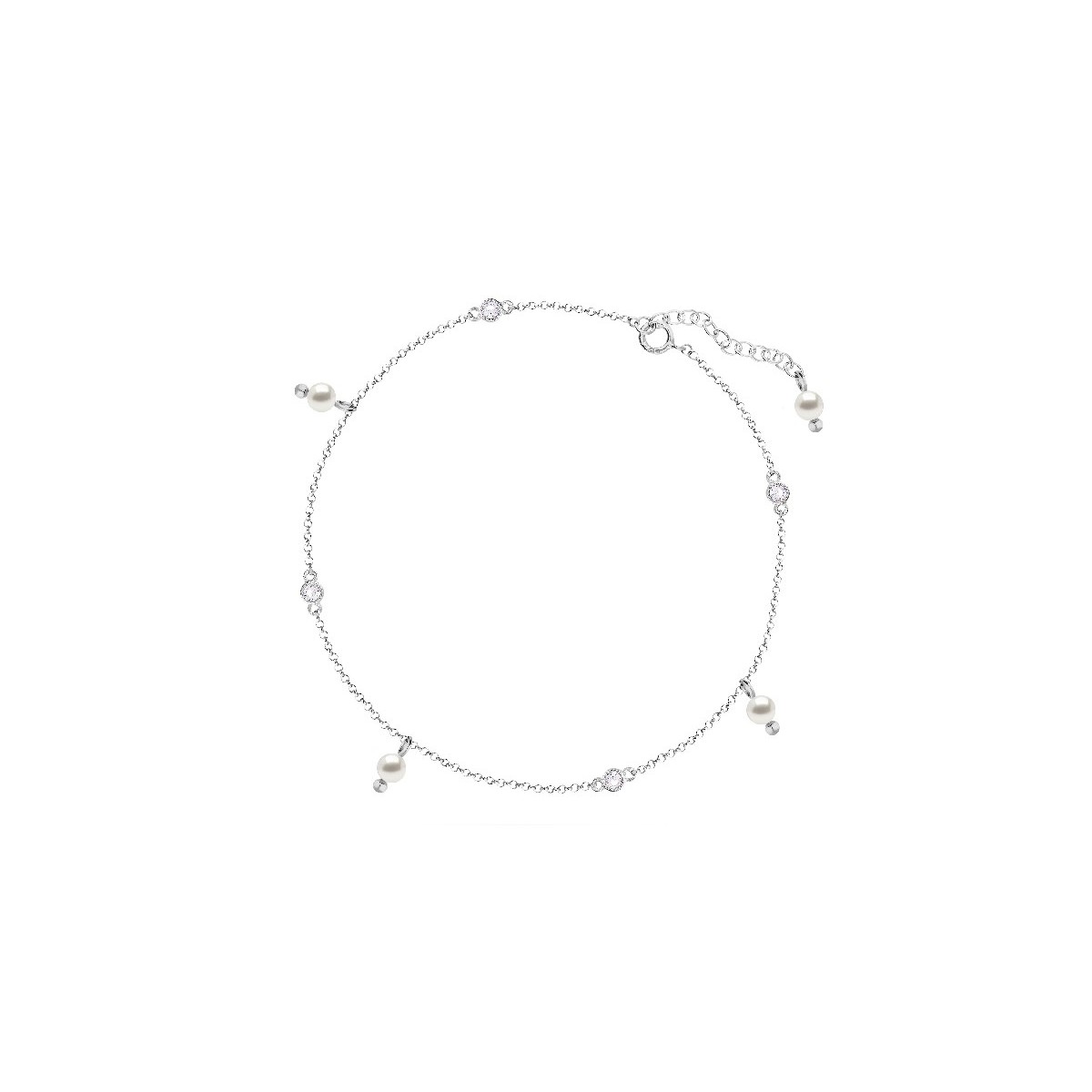 Tobillera plata y cristales Liska - LSW0131TB