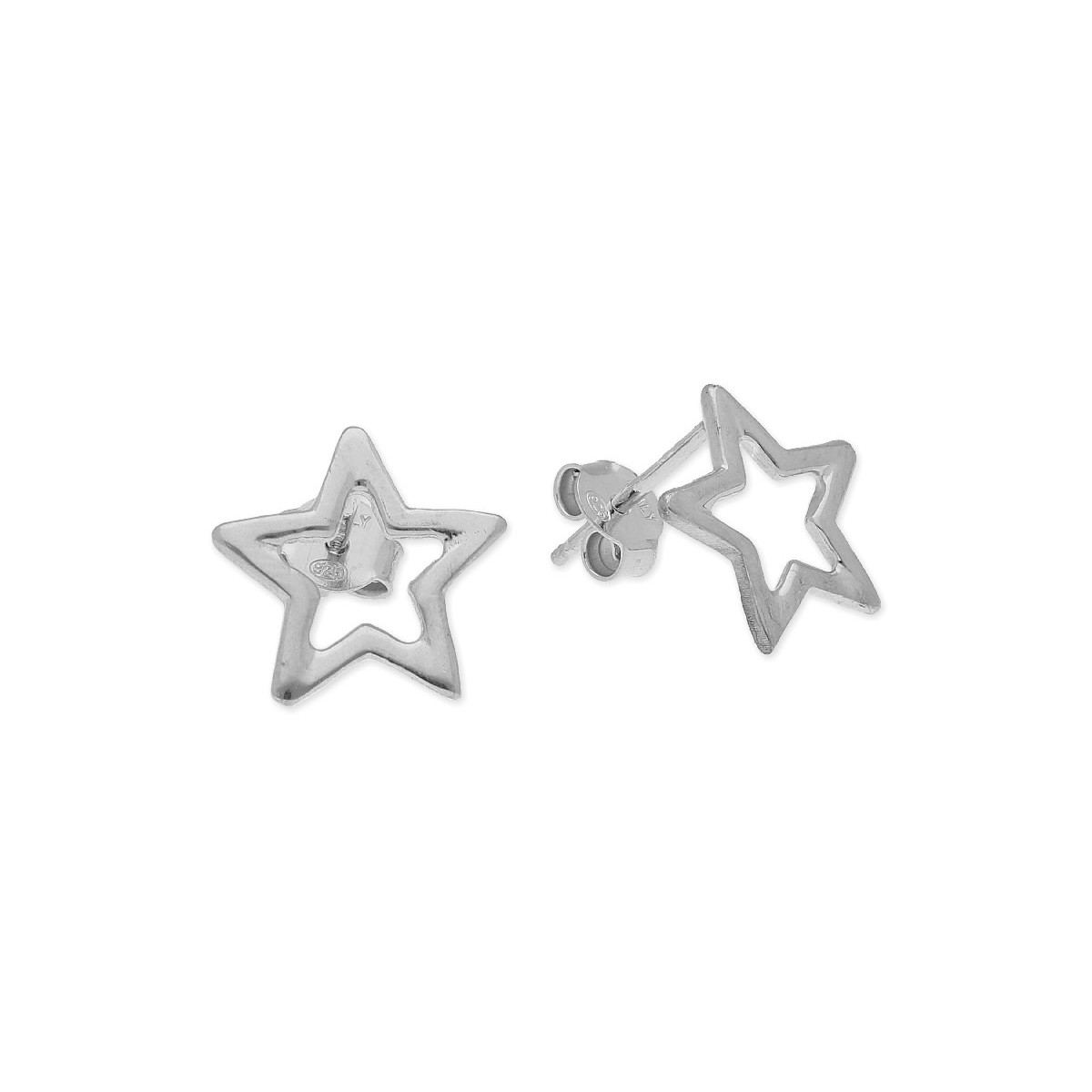 Pendientes estrellas plata - LAF6163A