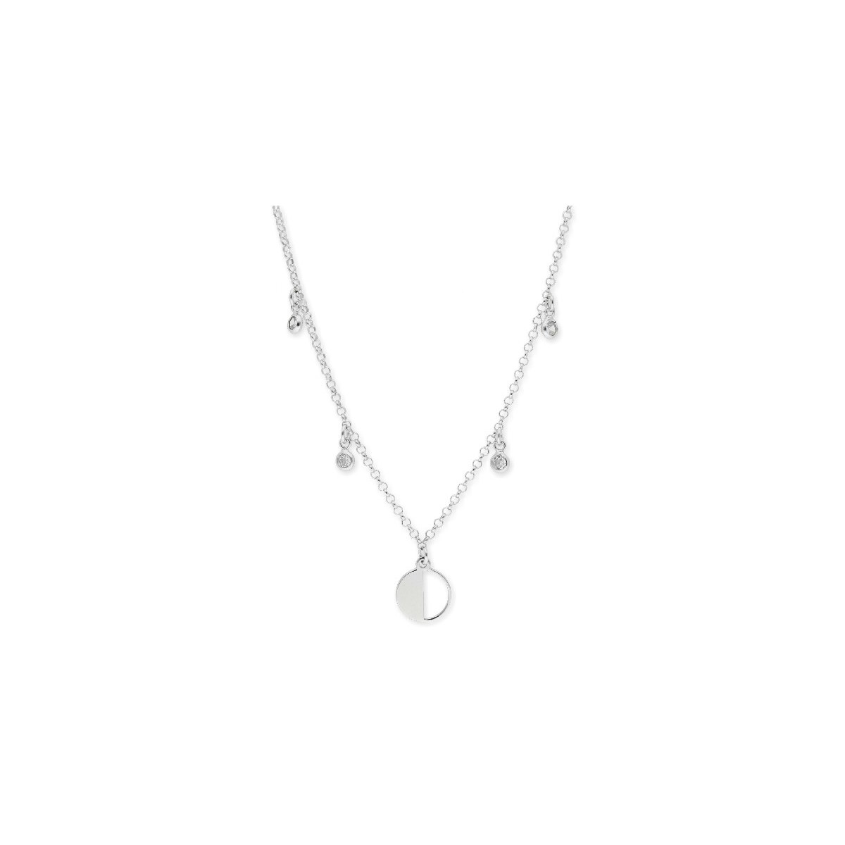 Collar plata y circonitas - LAF6201CL