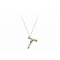 Colgante letra plata y circonitas - LET01CL-T