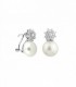 Pendientes plata, perlas y circonitas - MED089A