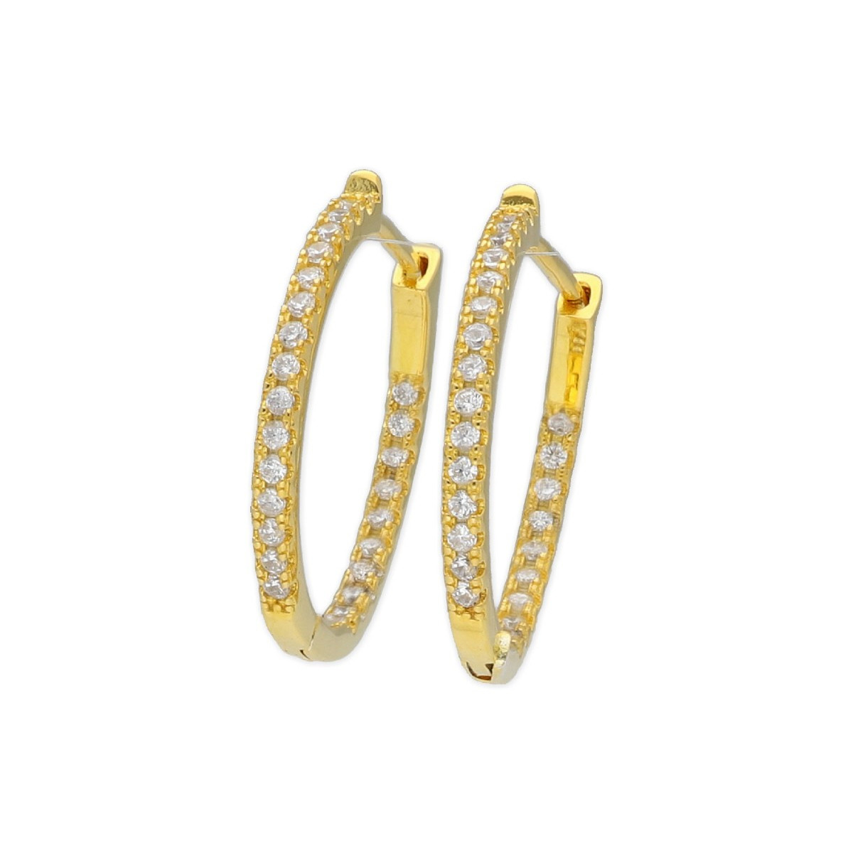 Pendientes plata y circonitas 22mm - MED141A-D