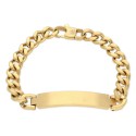 Pulsera placa acero 21cm - 845BR227-D
