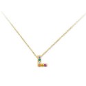 Colgante letra plata y circonitas-1cm - LET02CL-LD