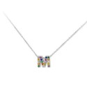 Colgante letra plata y circonitas-1cm - LET02CL-M
