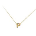 Colgante letra plata y circonitas-1cm - LET02CL-PD