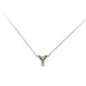 Colgante letra plata y circonitas-1cm - LET02CL-Y