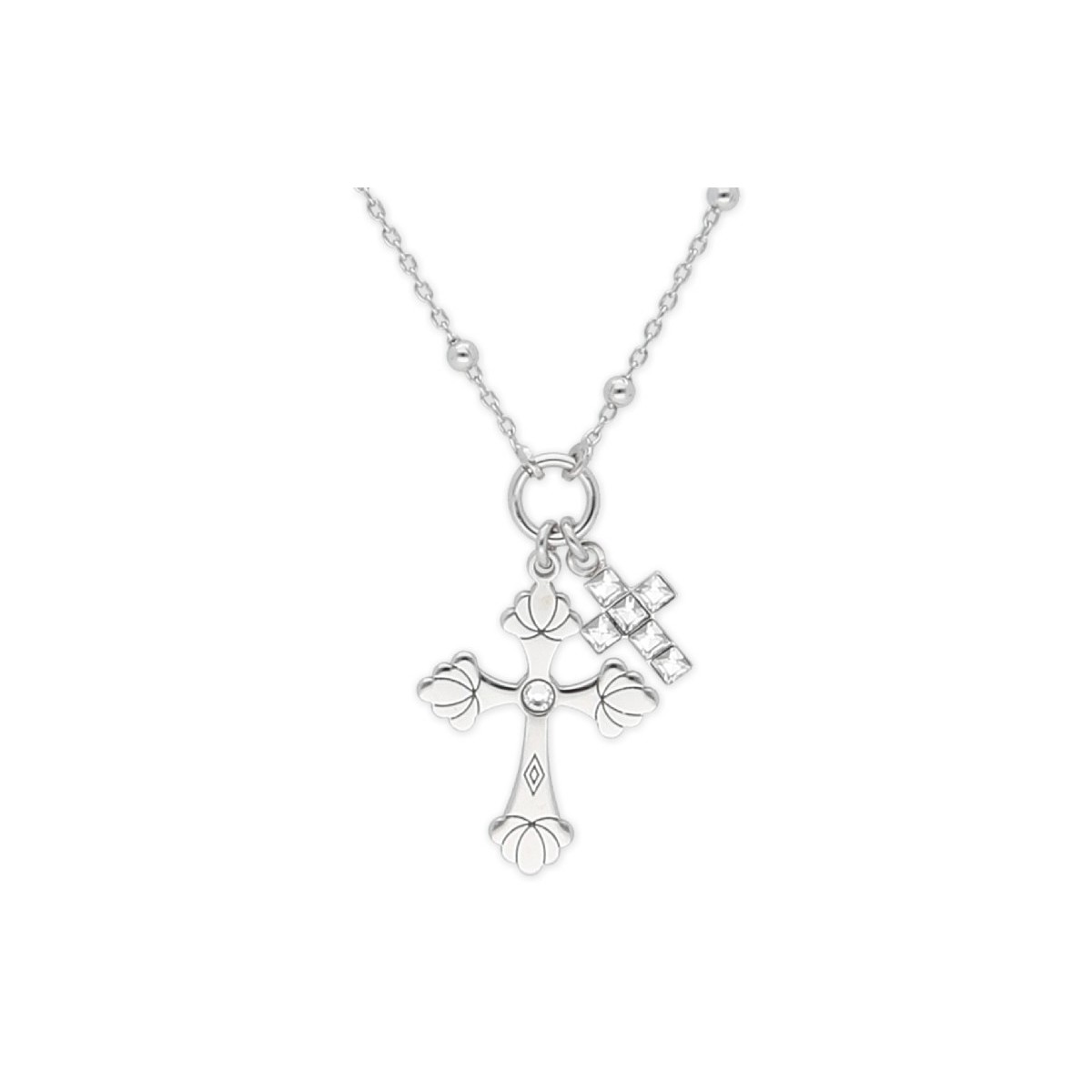 Colgante plata y cristales Liska2cm - LSW4296CL