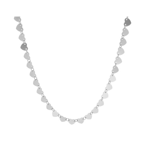Cadena corazones acero -40+5cm - CH036CL