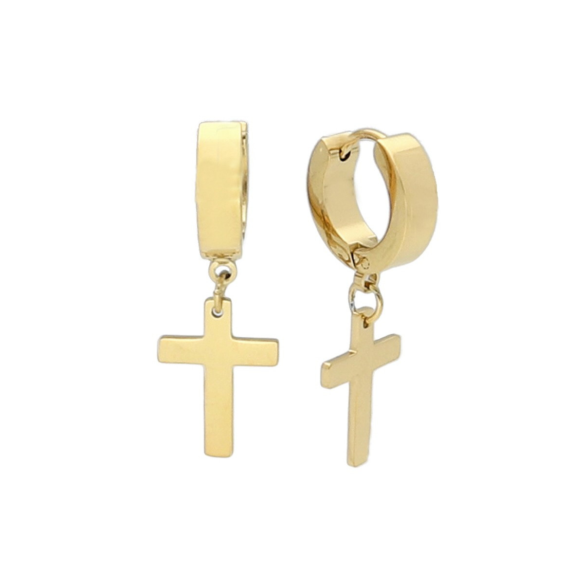 Pendientes acero 4 x9mm cruz 15mm - 847A275-D