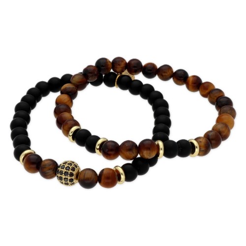 Pulsera acero u piedras naturales - SHA071