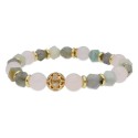 Pulsera acero, circo y piedras naturales - SHA084