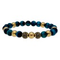 Pulsera acero, circo y piedras naturales - SHA075