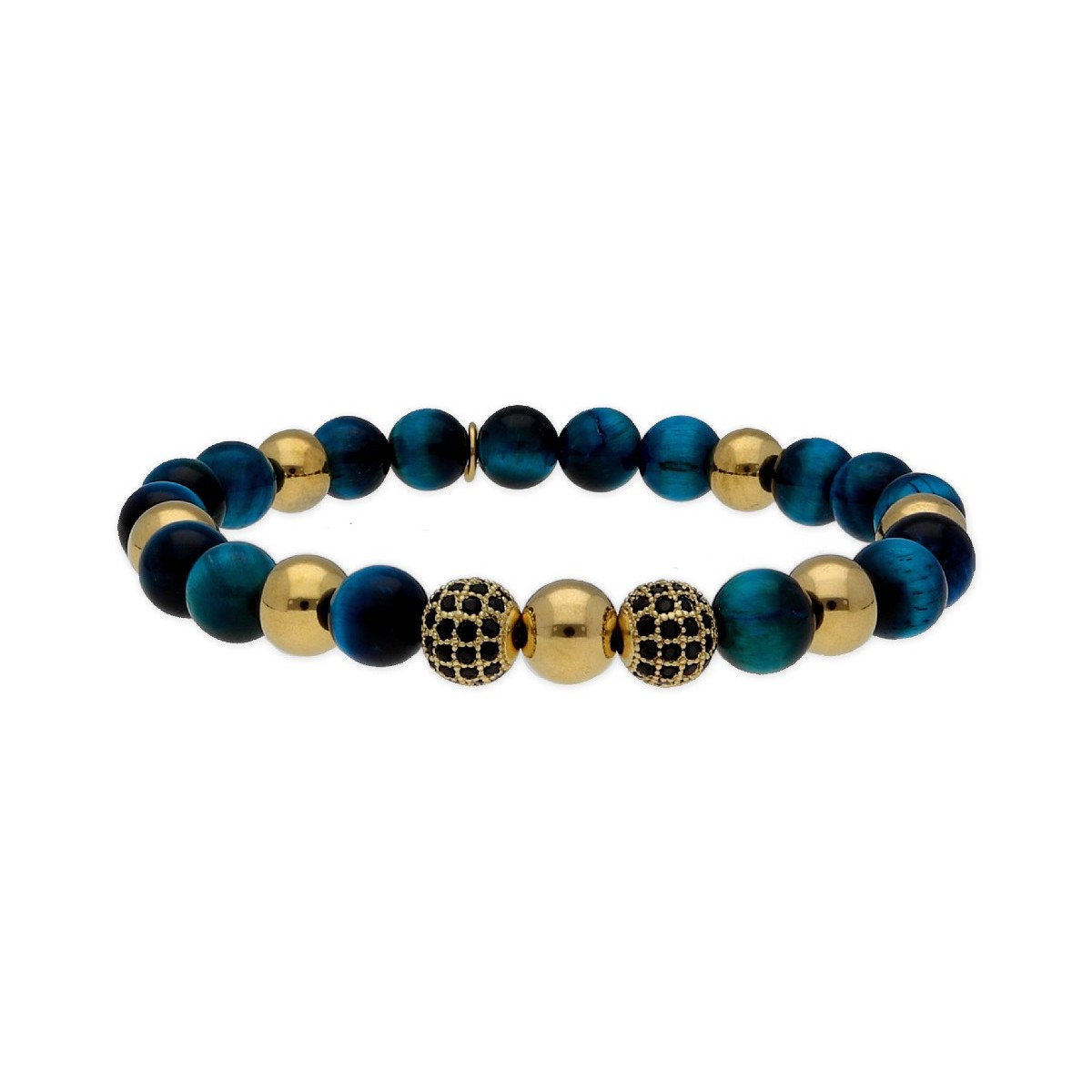 Pulsera acero, circo y piedras naturales - SHA075