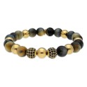 Pulsera acero, circo y piedras naturales - SHA078