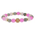 Pulsera acero, circo y piedras naturales - SHA083
