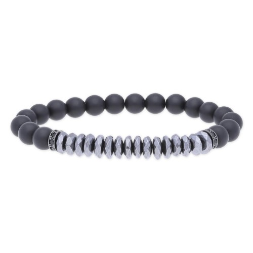 Pulsera acero y piedras naturales - RB084BR