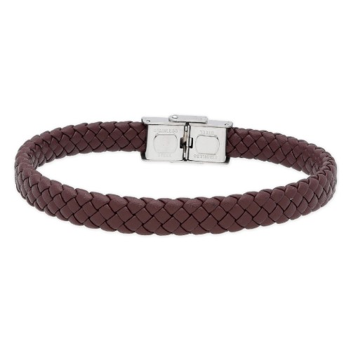 Pulsera acero y piel - 847BR287-M