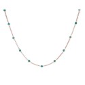 Collar plata y turquesa 37+4cm - LAF2167CL