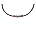 Colgante piel y acero - NAT069CL