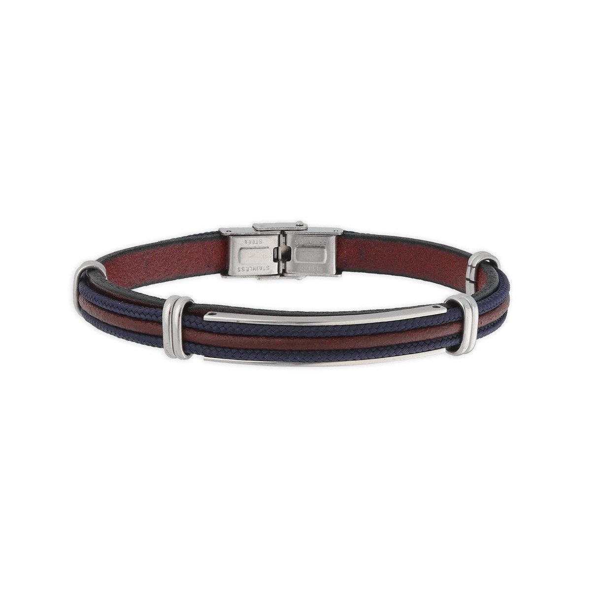 Pulsera piel y acero - 84BA1422-A