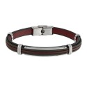 Pulsera piel y acero - 84BA1422-V