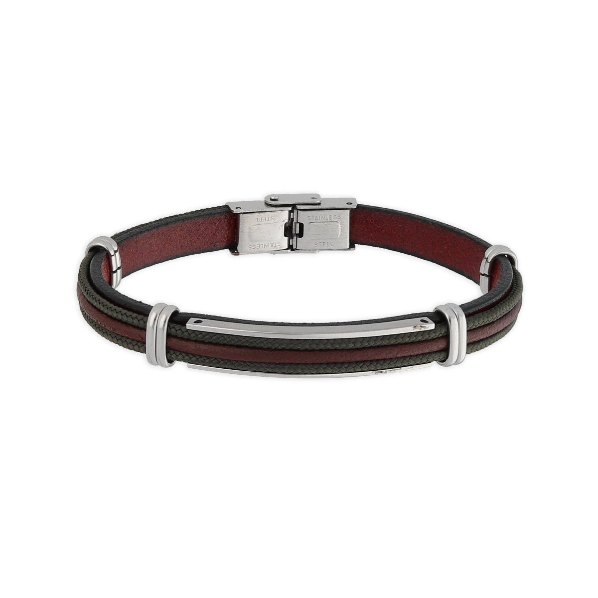 Pulsera piel y acero - 84BA1422-V