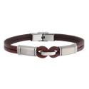 Pulsera piel y acero - 84BA1436-M